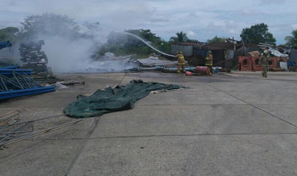 Con la rpida accin del cuerpo de bomberos controlan incendio en el IMA