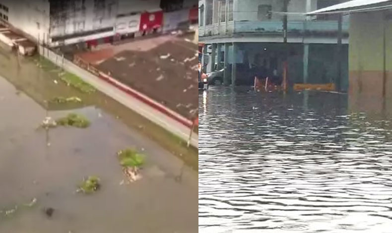 Por las fuertes lluvias calles de Colon se encuentran inundadas