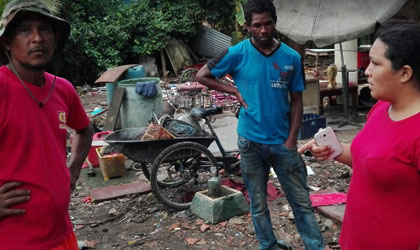 Invasores de El Pantanal protestaron por desalojo trancando la va