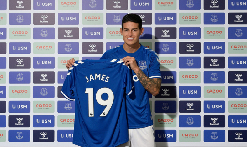 James Rodrguez es fichado por el Everton de la Premier League