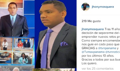 Jhonny Mosquera se va de TVN