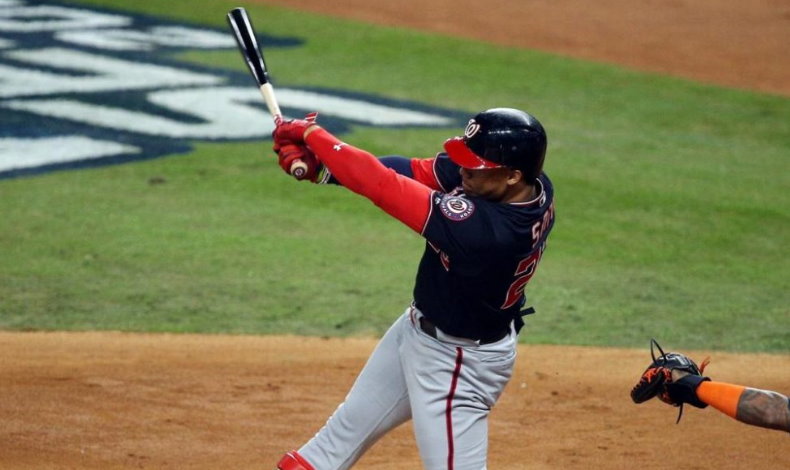 Juan Soto y los Nationals de Washington pegan primero en la Serie Mundial