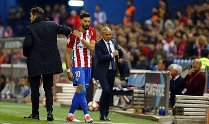 Carrasco sali lesionado en la clavcula derecha
