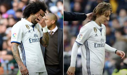 Marcelo y Modric sern bajas para Real Madrid