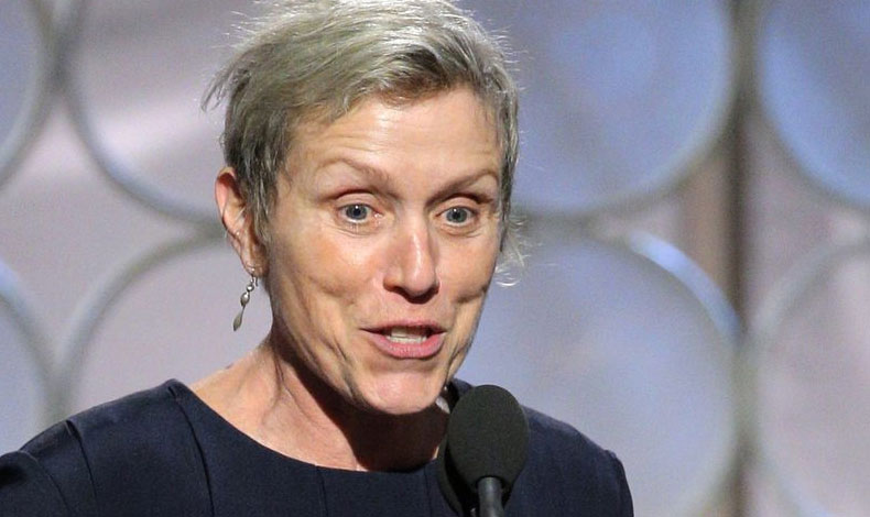 Frances McDormand es censurada por la NBC en los Globos de Oro