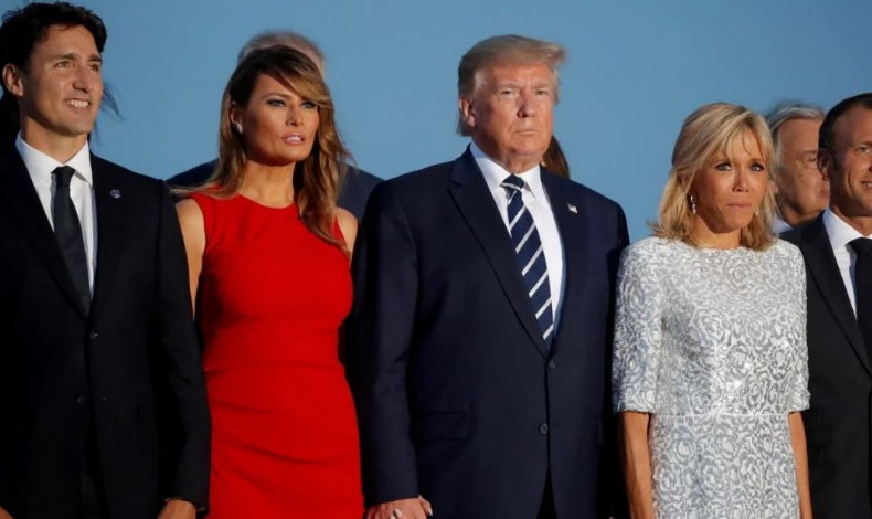 Melania Trump luciendo radiante en Cumbre de G7 en Francia