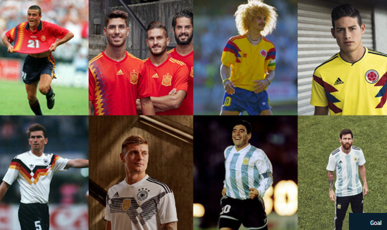 Adidas muestra las nuevas camisetas para este Mundial de Rusia 2018