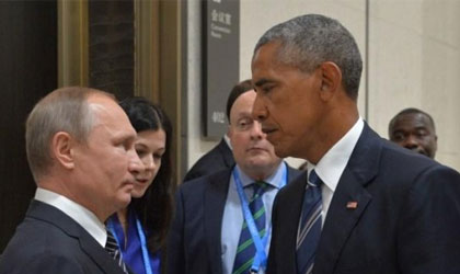 Llamada de Obama a Putin por el telfono rojo