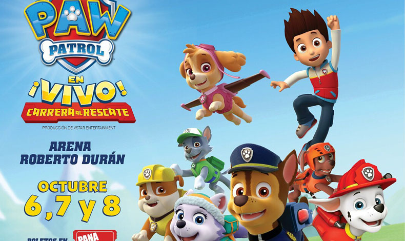 La Patrulla Canina estar en Panam el 6, 7 y 8 de octubre