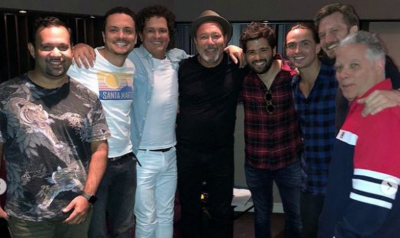 Rubn Blades y Carlos Vives gaban tema juntos