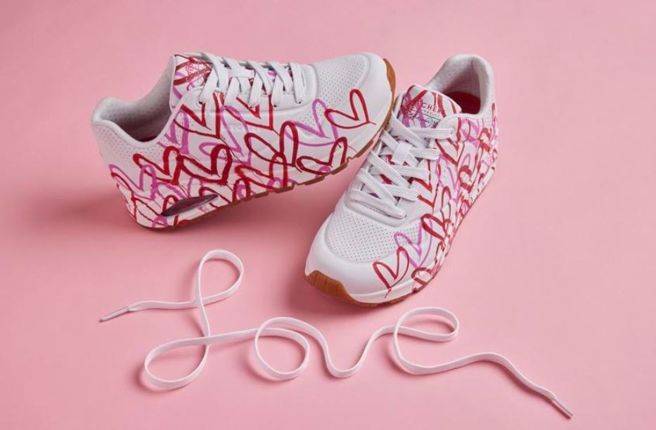 Enamora en cada paso con la coleccin especial para San Valentin de Skechers x JGoldcrown