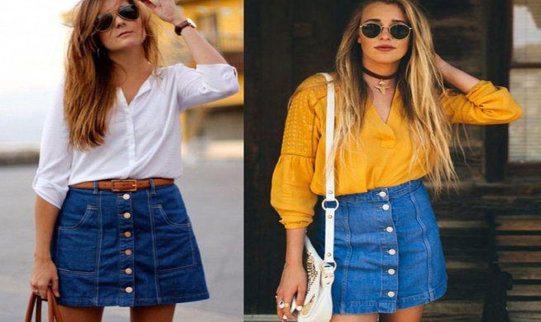 Tips para armar un hermoso outfits con una falda de jean