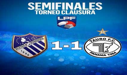 Partido de ida entre el Atltico Veragense y Tauro FC termin en empate a un gol