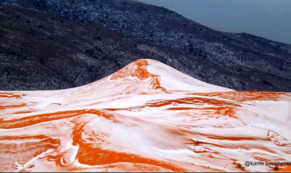 Curioso, aunque no lo creas nev en el desierto de Sahara