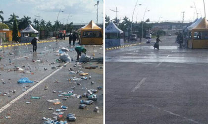 180 toneladas de basura ha recogido la AAUD en la Cinta Costera en tres das de Carnaval