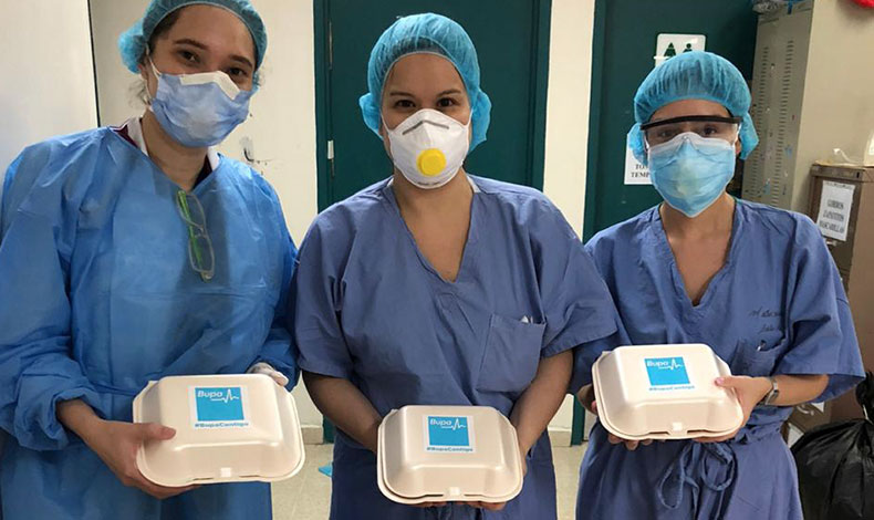Bupa Global Latinoamrica dona miles de comidas a personal mdico de hospitales