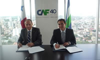 CAF suscribi convenio de apoyo tcnico para fortalecimiento institucional del IDAAN
