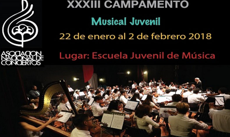 Fechas de los conciertos del XXIII Campamento Musical Juvenil 2018