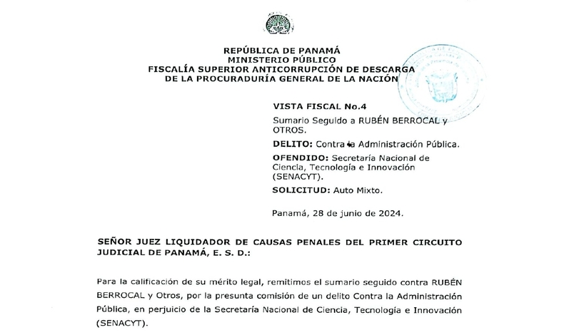 Absueltos Funcionarios y Particulares en el Caso SENACYT