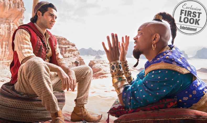 Con Will Smith! Primeras imgenes en accin real de Aladdin