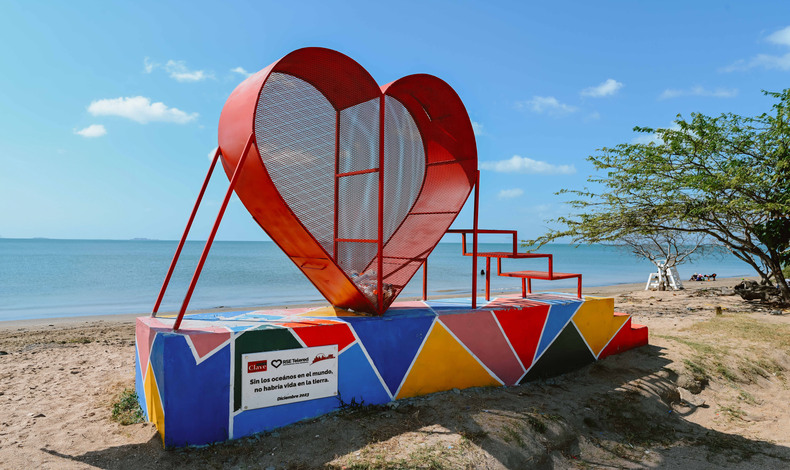 Un corazn para preservar Playa Veracruz