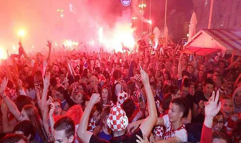 Croatas celebraron su segundo lugar a lo grande