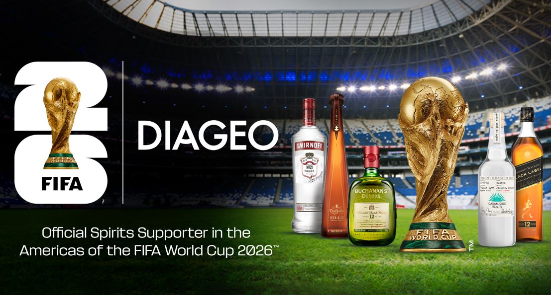 Diageo ser promotor oficial de bebidas espirituosas de la Copa Mundial de la FIFA 26