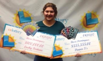 Mujer gana dos premios de lotera en una semana