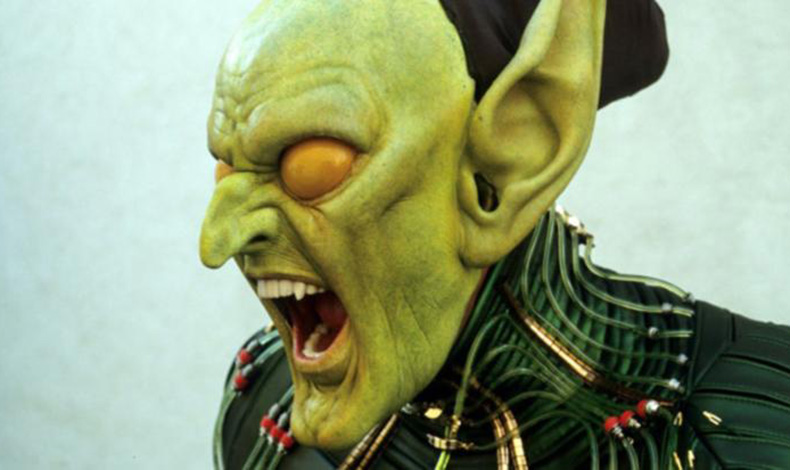 As era la terrorfica mscara original del Duende Verde para Spider-Man