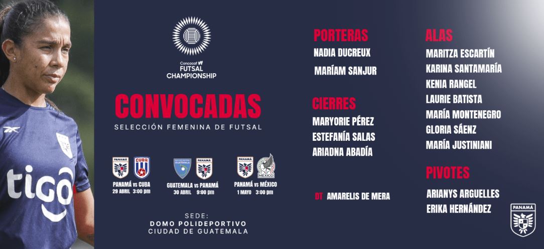 Panamá Futsal Femenina ya tiene sus elegidas para el Premundial de Concacaf W