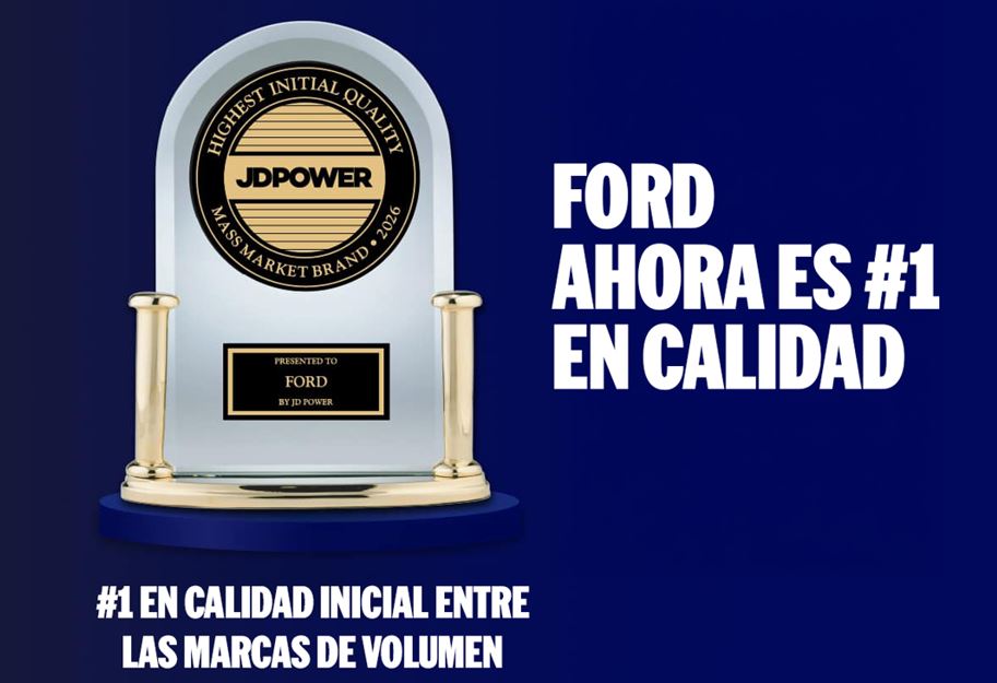 FORD es la marca de volumen #1 en el estudio de calidad inicial de JD Power