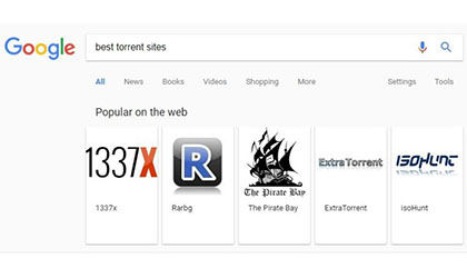 Google ahora recomienda webs para descargas en torrent