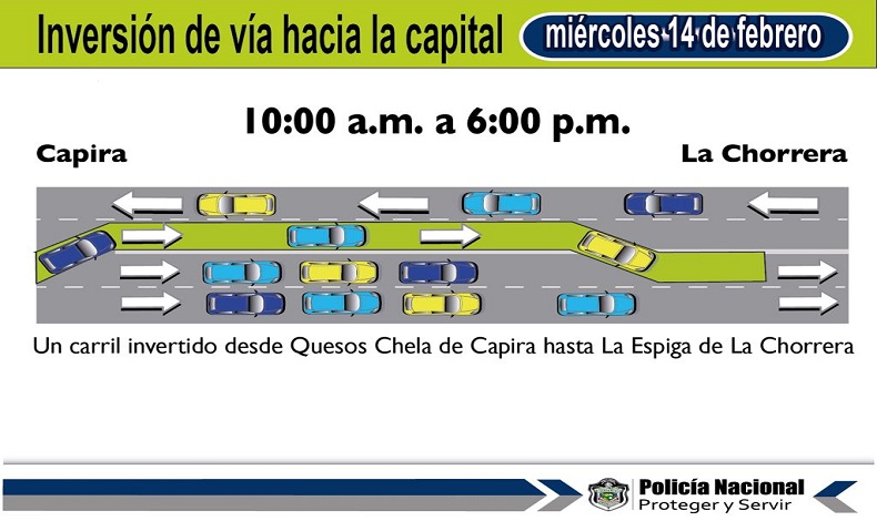 Activan de 10:00 a 6:00 la inversin de la va a la capital