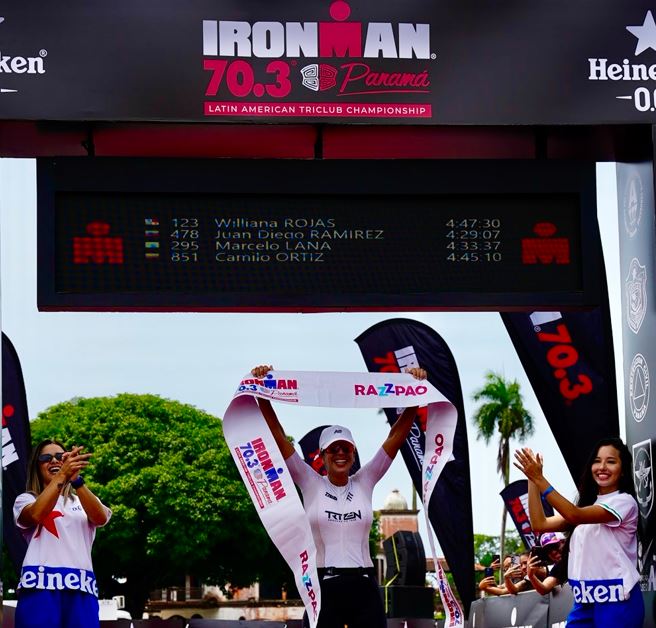 Williana Rojas y Fellipe Santos ganadores del IRONMAN 70.3  Panam Latin America TriClub Championship