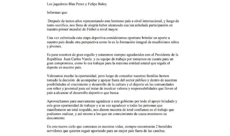 Blas Prez y Felipe Baloy seguirn apostando por el desarrollo del deporte