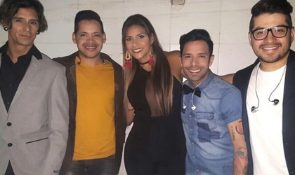 Kathy Sandoval comparti con los chicos de Salsern