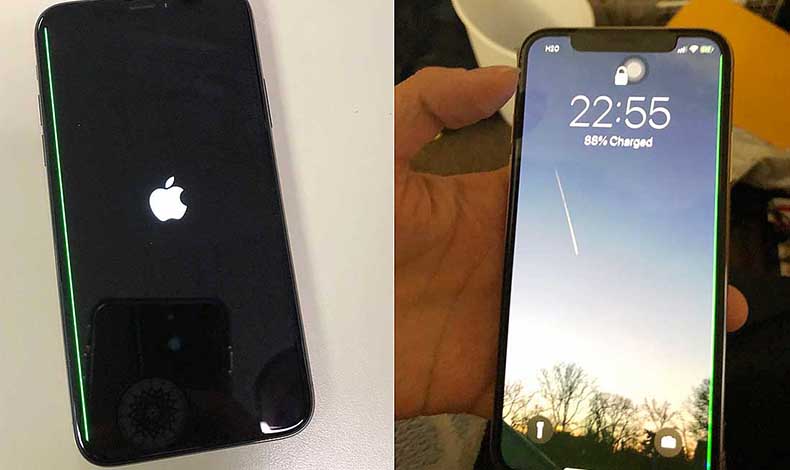 Usuarios del iPhone X se quejan de una lnea verde que aparece en la pantalla