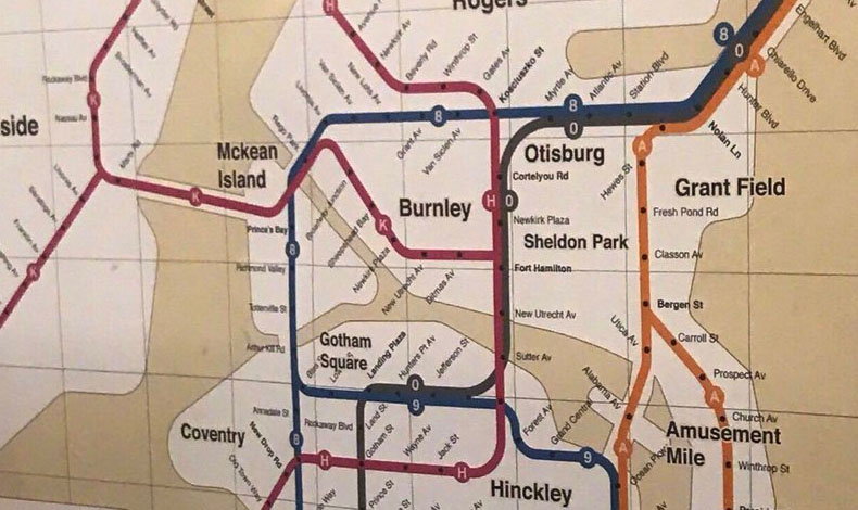 Mapa del metro de la ciudad de Gotham est lleno de easter egg