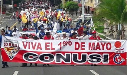 En Panam celebran el Da del Trabajador con una marcha