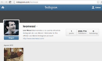 Messi ya tiene cuenta oficial en instagram