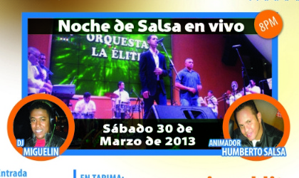 Noche de Salsa en Mi Pueblito maana Sbado 30