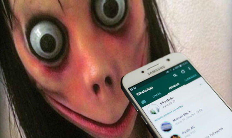 Momo causa terror en whatsapp