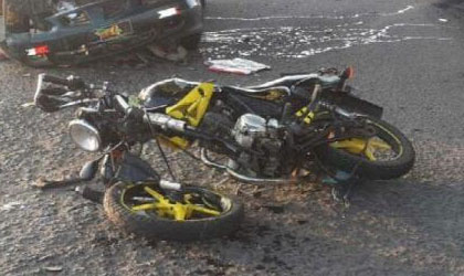 Accidente de trnsito deja herido a motociclista