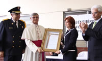 Nuncio Apostlico Carrascosa nuevo Teniente Coronel Honorario del Benemrito Cuerpo de Bomberos