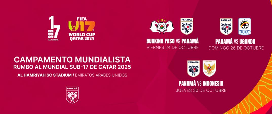 Panam� Sub-17 viajar� a su campamento mundialista en Emiratos �rabes Unidos