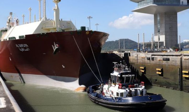 Por el Canal de Panam transita el buque ms grande de gas natural licuado