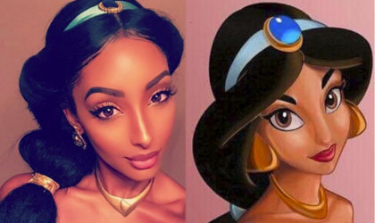 Conoce la versión humana de la princesa Jasmine de Aladdín