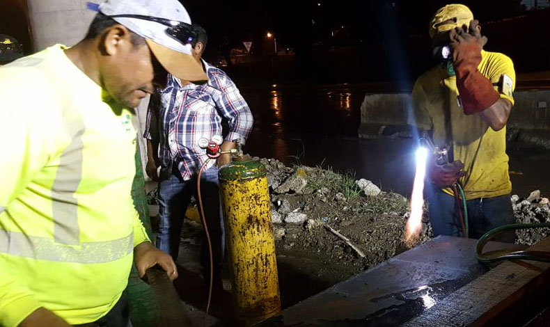 MOP estabiliz la subestructura del puente de Villa Lucre