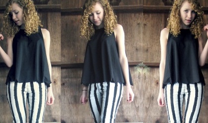 Pantalones rayados vienen de moda