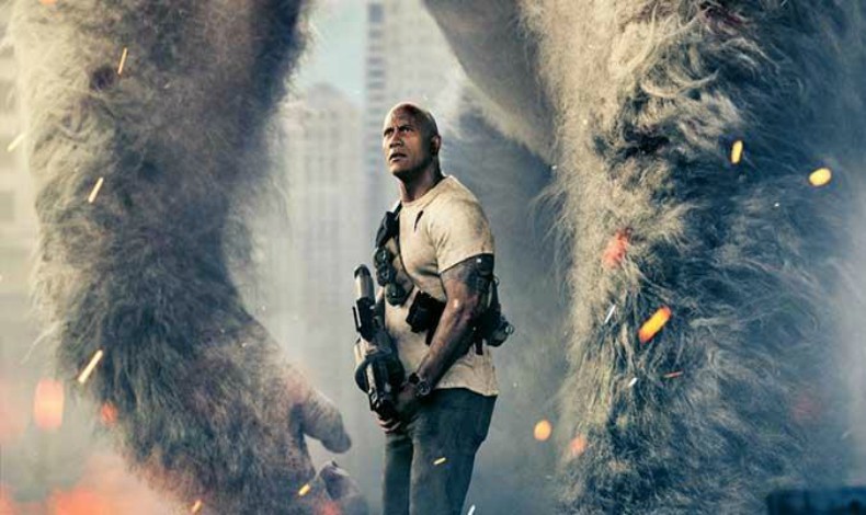 Dwayne Johnson y Jeffrey Dean Morgan protagonizan el triler de Rampage
